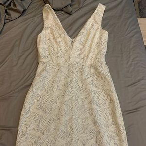 Cream and silver fitted dress shower